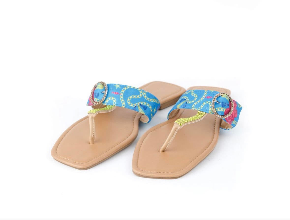 BLUE FLIP FLOPS