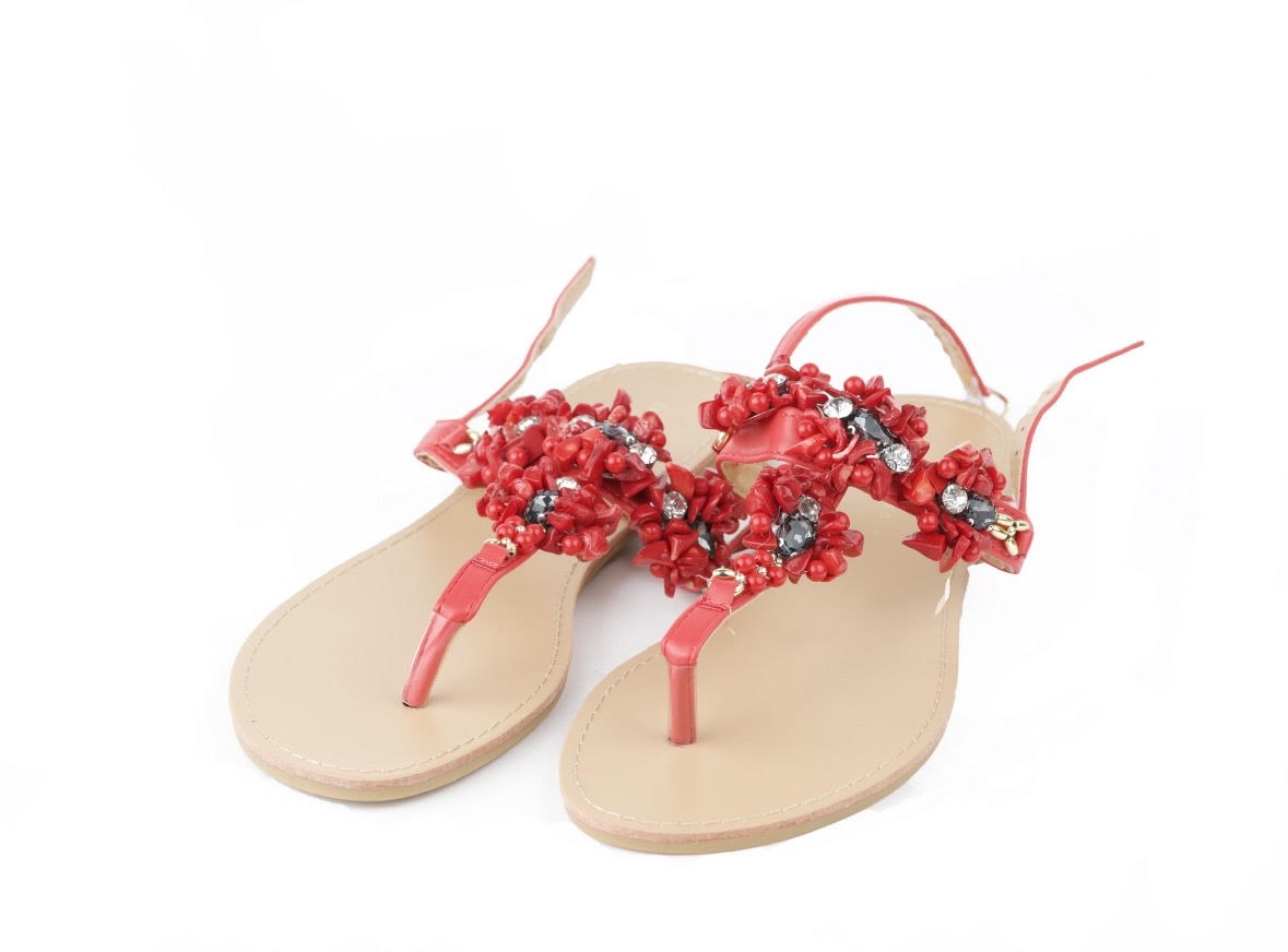 RED SANDALS